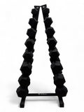 2.5–20kg Hex Dumbbell Set with Vertical Rack – 8 Pairs in 2.5kg Increments