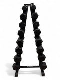 2-16kg Hex Dumbbell Set - Vertical Rack Stand - 2kg increments- 8 Pairs Set