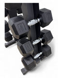 2-16kg Hex Dumbbell Set - Vertical Rack Stand - 2kg increments- 8 Pairs Set