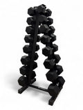 4-18kg Hex Dumbbell Set - Vertical Rack Stand - 2kg increments- 8 Pairs Set