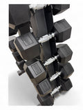 4-18kg Hex Dumbbell Set - Vertical Rack Stand - 2kg increments- 8 Pairs Set