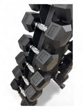 4-18kg Hex Dumbbell Set - Vertical Rack Stand - 2kg increments- 8 Pairs Set