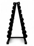 1–8kg Hex Dumbbell Set with Vertical Rack – 8 Pairs (1kg Increments)
