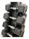 5–25kg Hex Dumbbell Set with Vertical Rack – 6 Pairs