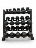 2.5–20kg Hex Dumbbell Set with 3-Tier Rack – 8 Pairs in 2.5kg Increments