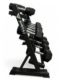 2.5–25kg Hex Dumbbell Set with 3-Tier Rack – 9 Pairs