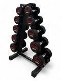 2.5-12.5kg Round Dumbbell Set With Vertical Rack Stand - 5 Pairs Set