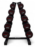 5-15kg Round Dumbbell Set With Vertical Rack Stand - 5 Pairs Set
