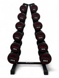 5-20kg Round Dumbbell Set With Vertical Rack Stand - Free weights- 6 Pairs Set