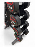 5-20kg Round Dumbbell Set With Vertical Rack Stand - Free weights- 6 Pairs Set