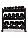 2.5-25kg Round Dumbbell Set With 3 Tier Rack Stand - Free weights- 8 Pairs Set