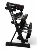 2.5-25kg Round Dumbbell Set With 3 Tier Rack Stand - Free weights- 8 Pairs Set