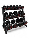 Round Dumbbell 5kg-30kg Set & 3 Tier Rack Full Home Gym Weights Training