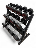 Round Dumbbell 5kg-30kg Set & 3 Tier Rack Full Home Gym Weights Training