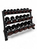 Round Dumbbell 2.5kg-30kg Set & 3 Tier Rack Full Home Gym Weights Training