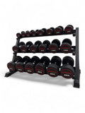 Round Dumbbell 2.5kg-30kg Set & 3 Tier Rack Full Home Gym Weights Training