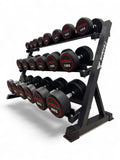 Round Dumbbell 2.5kg-30kg Set & 3 Tier Rack Full Home Gym Weights Training