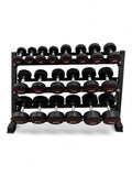 Round Dumbbell 2.5kg-30kg Set & 3 Tier Rack Full Home Gym Weights Training