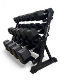 Hex Dumbbell 10kg-50kg Set & 3 Tier Rack