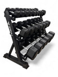 Hex Dumbbell 5kg-45kg Set & 3 Tier Rack
