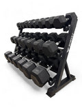 Hex Dumbbell 5kg-45kg Set & 3 Tier Rack