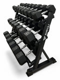 5–30kg Hex Dumbbell Set with 3-Tier Rack – 11 Pairs in 2.5kg