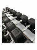 5–30kg Hex Dumbbell Set with 3-Tier Rack – 11 Pairs in 2.5kg