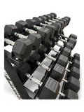 5–30kg Hex Dumbbell Set with 3-Tier Rack – 11 Pairs in 2.5kg