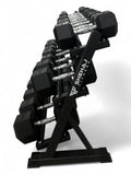 5–40kg Hex Dumbbell Set with 3-Tier Rack- 11 Pairs