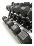 5–40kg Hex Dumbbell Set with 3-Tier Rack- 11 Pairs