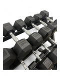 5–40kg Hex Dumbbell Set with 3-Tier Rack- 11 Pairs