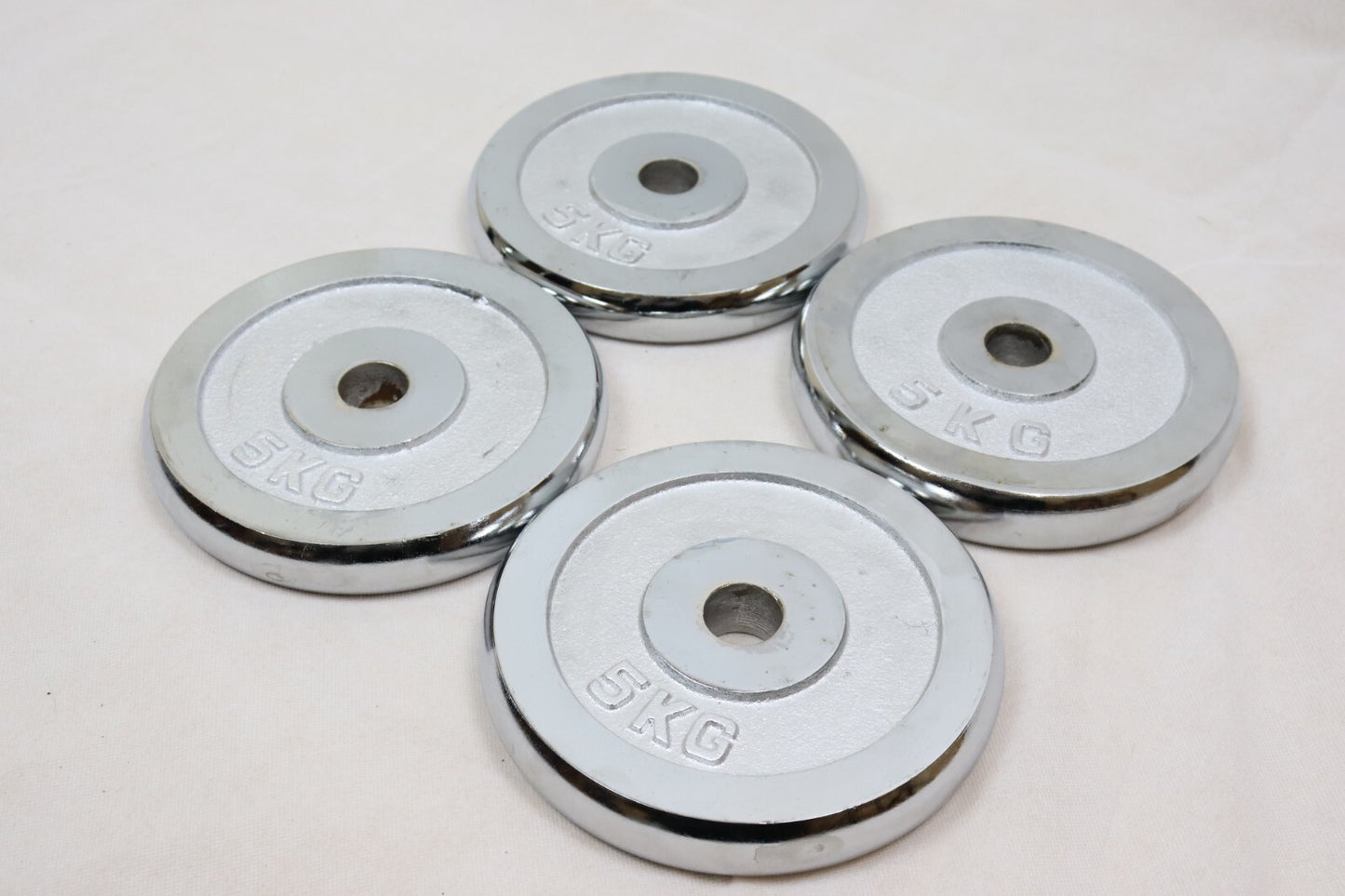4x5kg 1" Chrome Finished Weight Plates Cast Iron Disc Dumbbell Home Gym