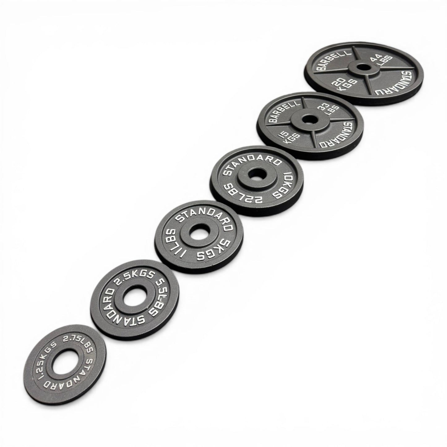 Cast Iron Olympic Weight Plates 2" Barbell Plates Deep Dish Pair/Set 1.25–25kg