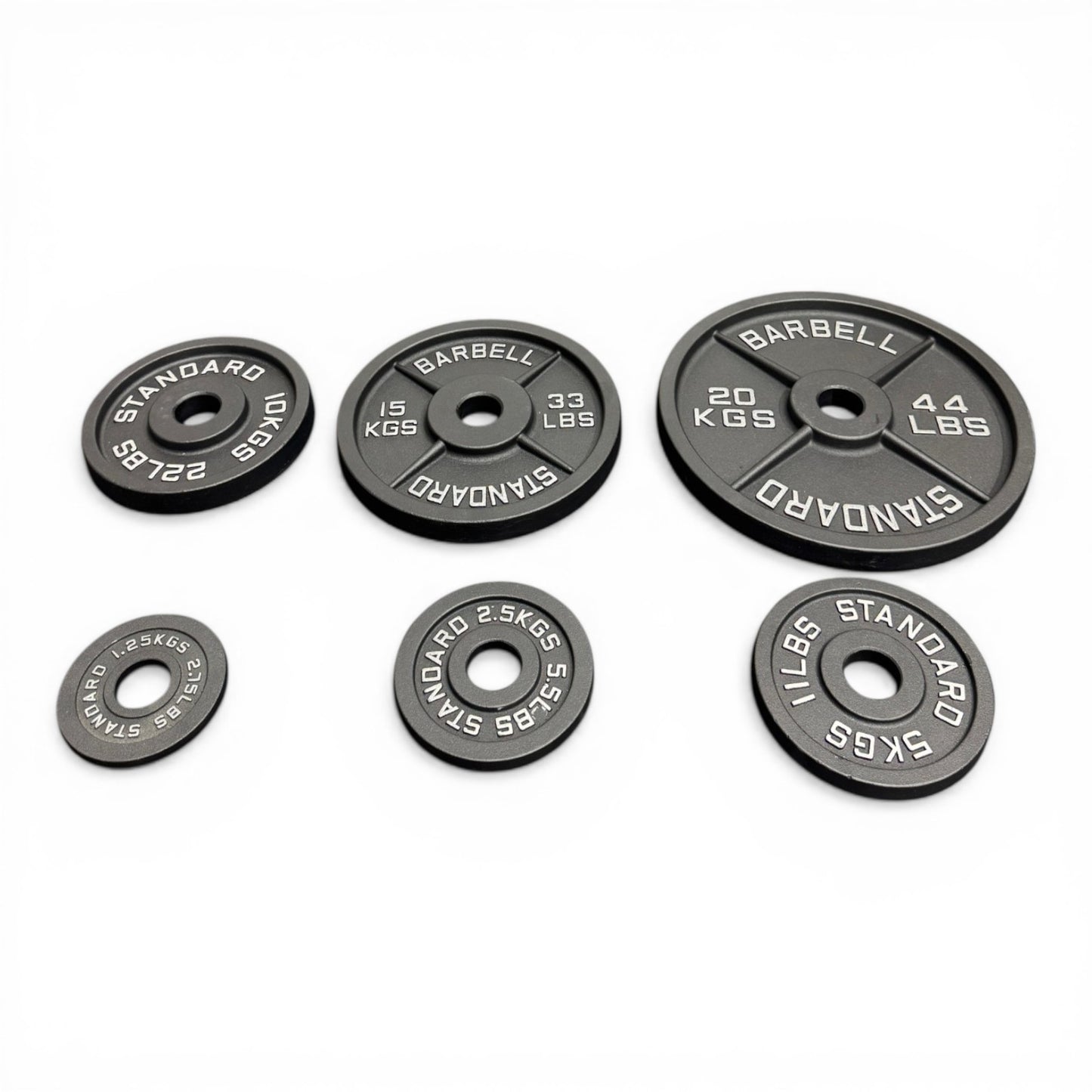 Cast Iron Olympic Weight Plates 2" Barbell Plates Deep Dish Pair/Set 1.25–25kg