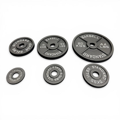 Cast Iron Olympic Weight Plates 2" Barbell Plates Deep Dish Pair/Set 1.25–25kg