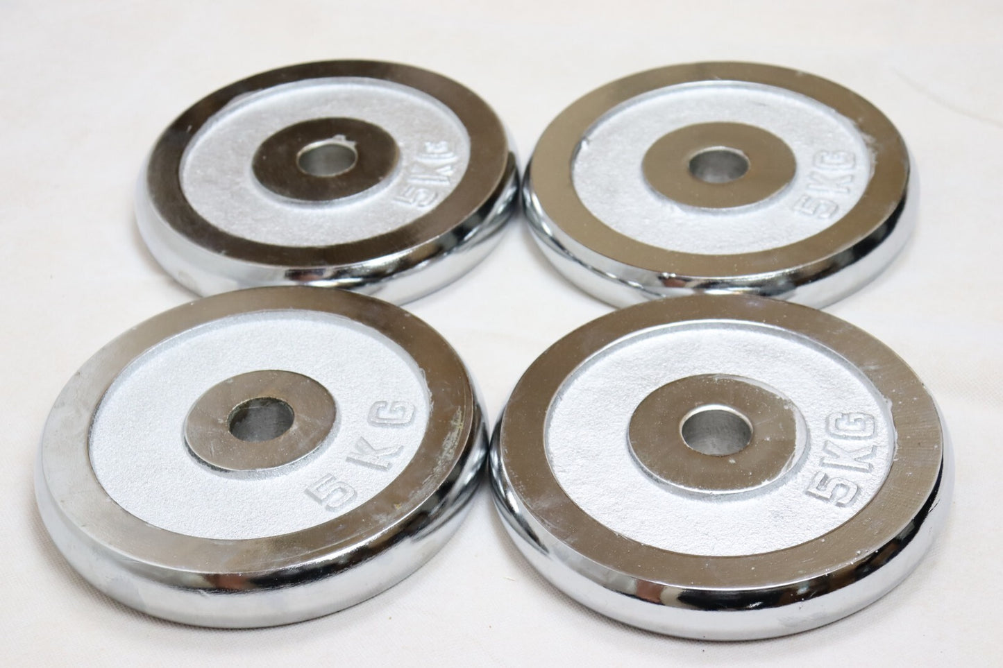 4x5kg 1" Chrome Finished Weight Plates Cast Iron Disc Dumbbell Home Gym