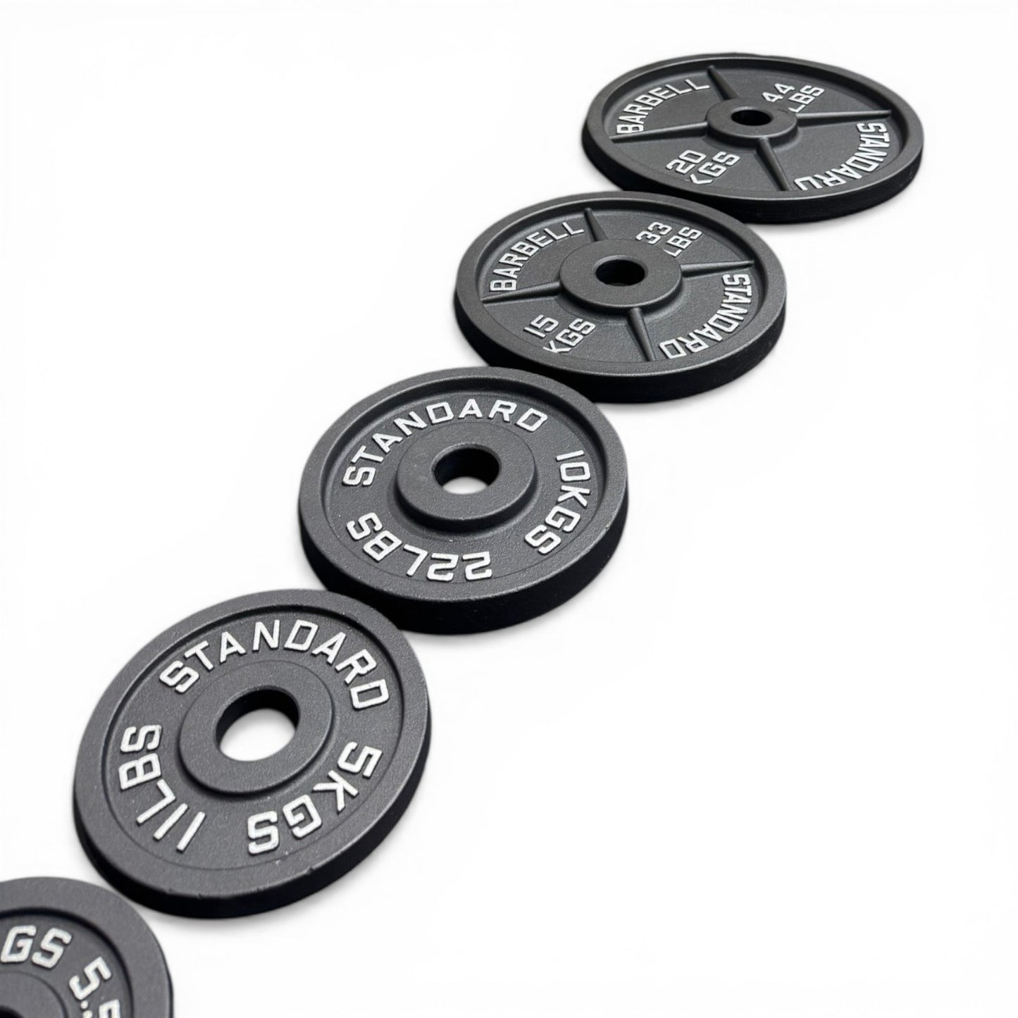 Cast Iron Olympic Weight Plates 2" Barbell Plates Deep Dish Pair/Set 1.25–25kg
