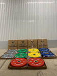 100/150KG Set Coloured Bumper Olympic Rubber Weight Plates