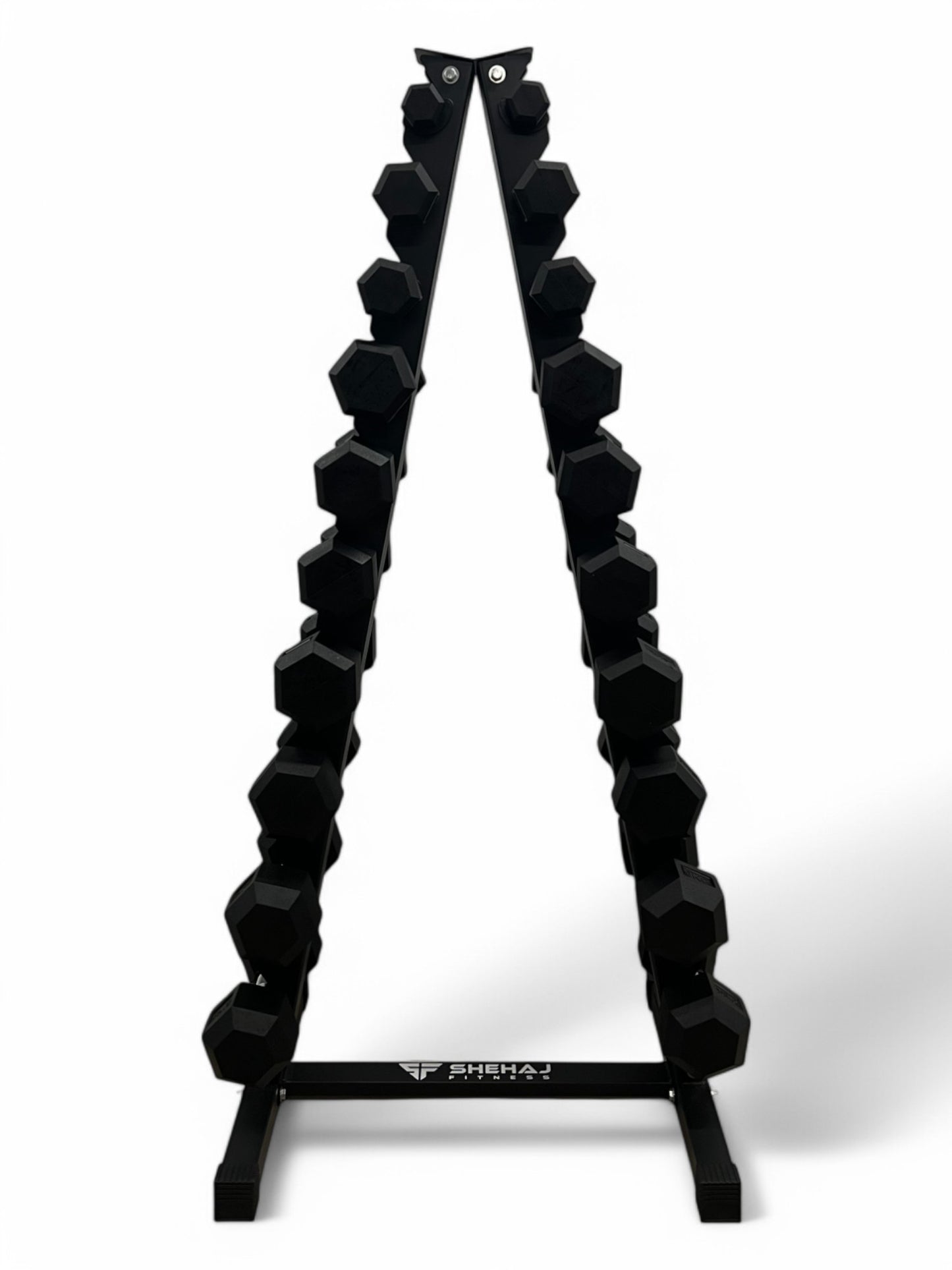 1–10kg Hex Dumbbell Set with Vertical Rack – 10 Pairs Free Weights