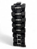 5–22.5kg Hex Dumbbell Set with Vertical Rack – 8 Pairs