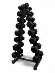 2-16kg Hex Dumbbell Set - Vertical Rack Stand - 2kg increments- 8 Pairs Set