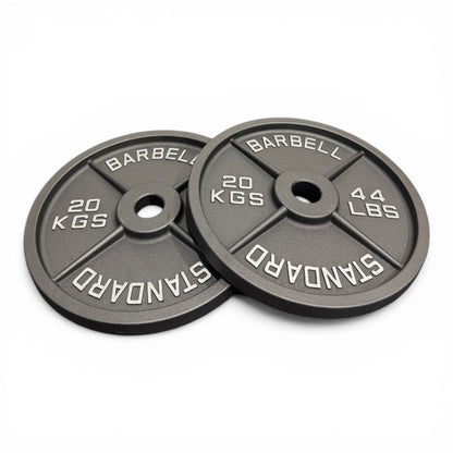Cast Iron Olympic Weight Plates 2" Barbell Plates Deep Dish Pair/Set 1.25–25kg