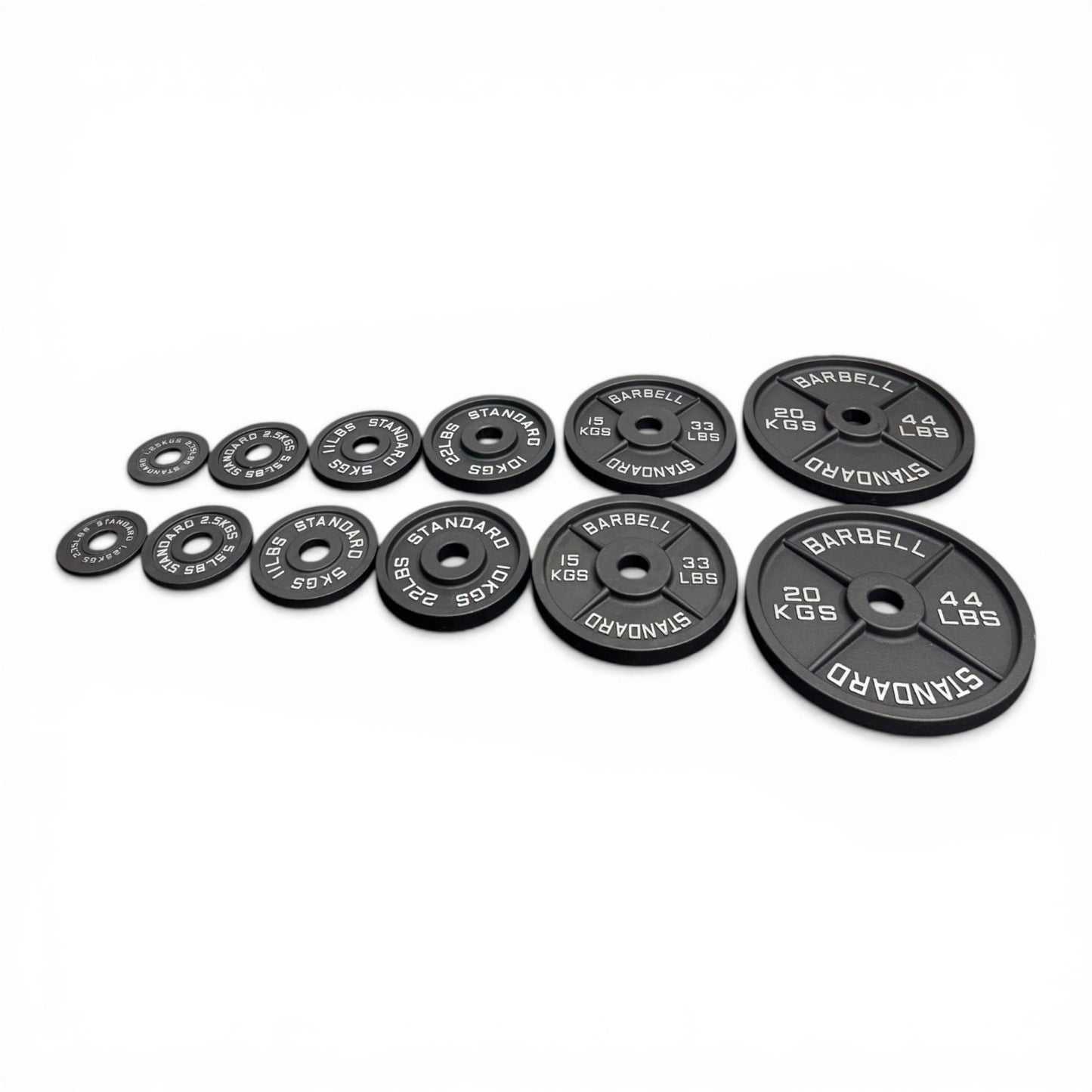 Cast Iron Olympic Weight Plates 2" Barbell Plates Deep Dish Pair/Set 1.25–25kg