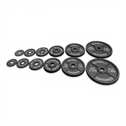 Cast Iron Olympic Weight Plates 2" Barbell Plates Deep Dish Pair/Set 1.25–25kg
