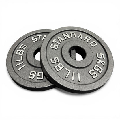 Cast Iron Olympic Weight Plates 2" Barbell Plates Deep Dish Pair/Set 1.25–25kg