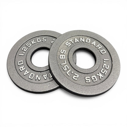 Cast Iron Olympic Weight Plates 2" Barbell Plates Deep Dish Pair/Set 1.25–25kg