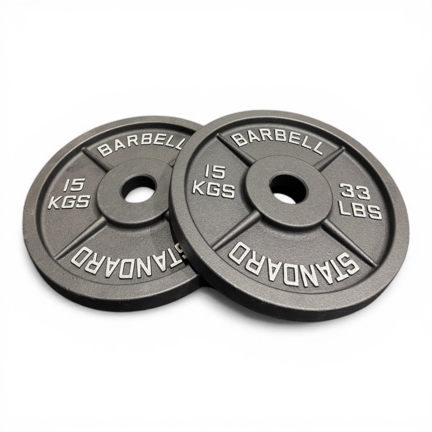 Cast Iron Olympic Weight Plates 2" Barbell Plates Deep Dish Pair/Set 1.25–25kg