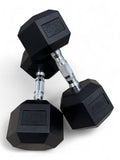 Shehaj Fitness Hex Rubber Dumbbell Pairs