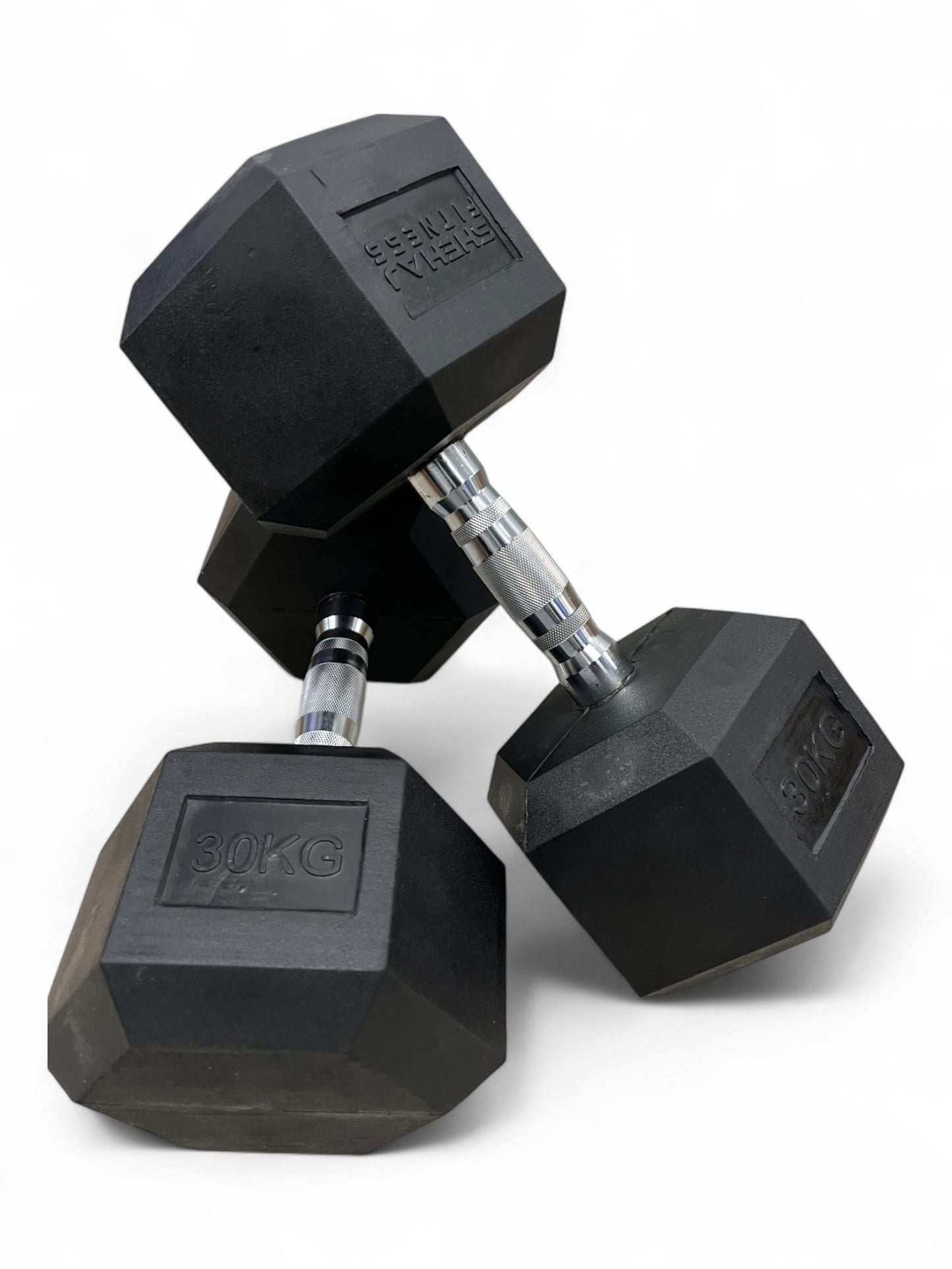 Shehaj Fitness Hex Rubber Dumbbell Pairs