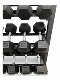 2.5–20kg Hex Dumbbell Set with 3-Tier Rack – 8 Pairs in 2.5kg Increments